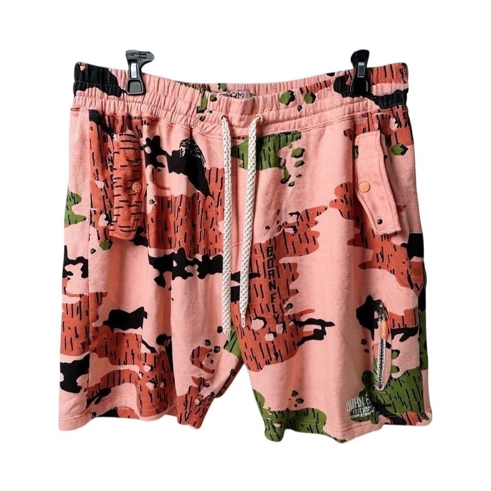 Born Fly Men's 3XL Pink Camouflage Bermuda Shorts Casual Summer